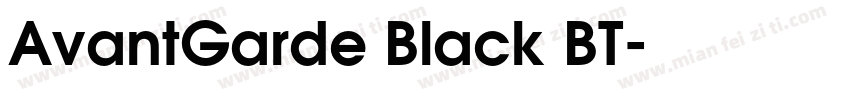 AvantGarde Black BT字体转换